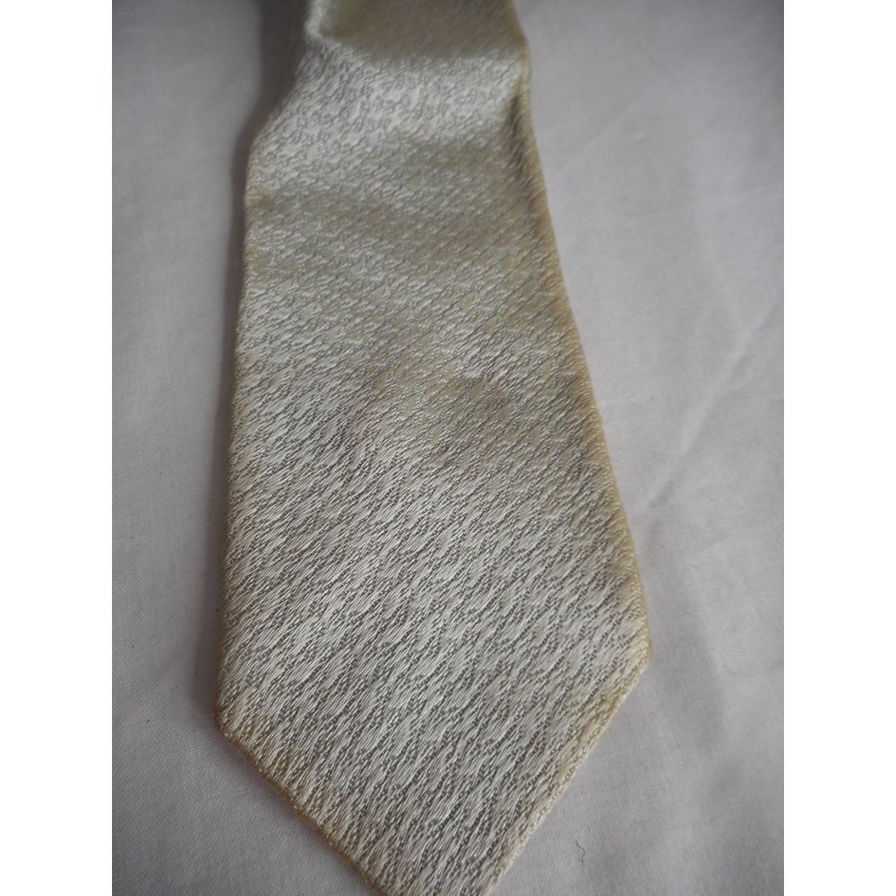 Vintage Sears Estate Grey Blue embroidered Tie necktie by Pilgrim - Picture 3 of 5